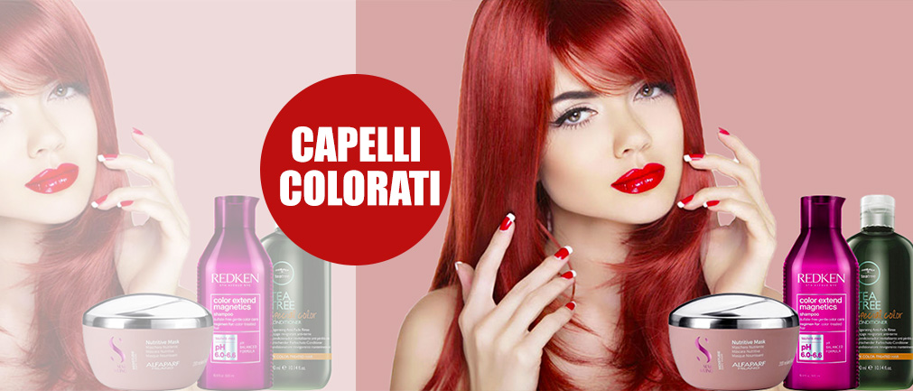 Prodotti professionali per capelli colorati