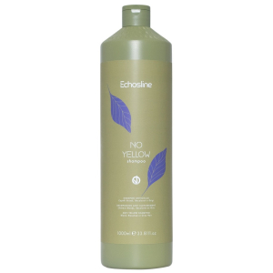 Echosline No Yellow Shampoo Antigiallo per Capelli Biondi Decolorati e Grigi 1000 ml