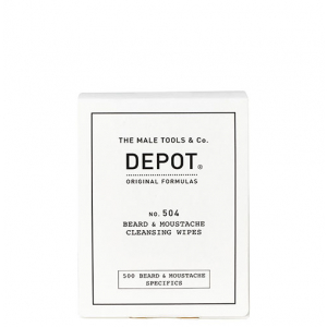 Depot No. 504 Beard & Moustache Cleansing Wipes Salviette Monouso Igienizzanti 12 Bustine