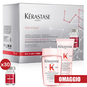 Kerastase Specifique Programma Intensivo Anticaduta Donna 30x6 ml + Shampoo 80 ml e Fondant 75 ml Genesis OMAGGIO