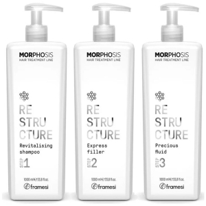 Framesi Morphosis Restructure Shampoo + Filler + Precious Fluid 1000 ml Trattamento di Ricostruzione Profonda