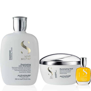 Alfaparf Semi di Lino Diamond Illuminating Shampoo 250 ml + Maschera 200 ml + Siero 15 ml