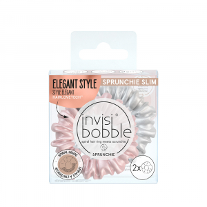 Invisibobble® Sprunchie Elegant Style Slim Bella Chrome 2x