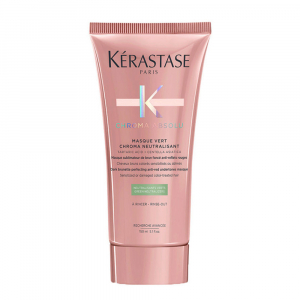 Kerastase Chroma Absolu Masque Vert Chroma Neutralisant Maschera Neutralizzante Anti-Riflessi Rossi Per Capelli Castano Scuro 150 ml